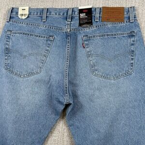 NWT Levis Premium 501 Mens 38x32 Original Fit Straight Leg Button Fly Blue Jeans
